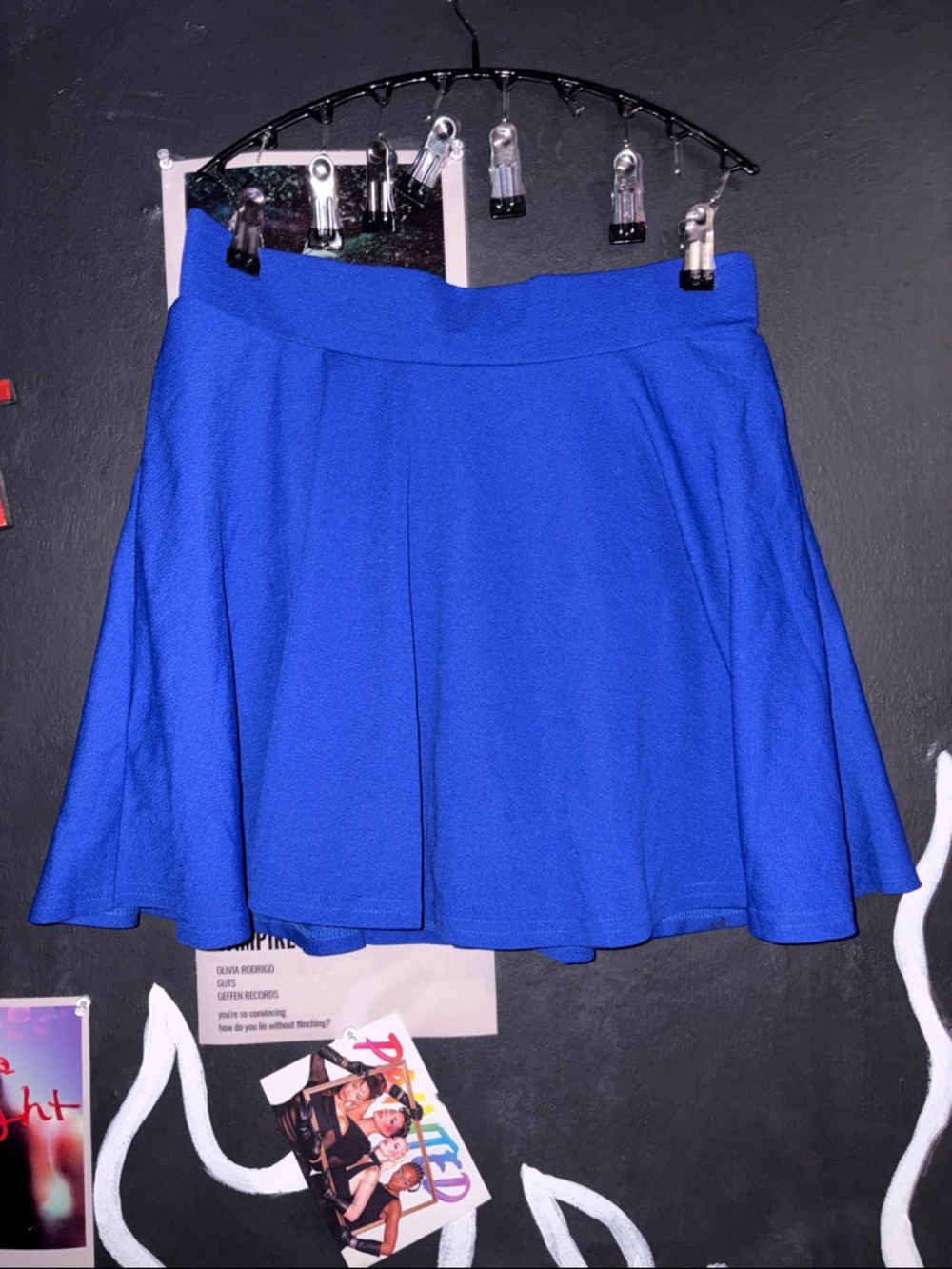 Women's Electric Blue Skater Skirt - Classic Fit